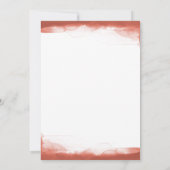 レッドラストクレイモダンシック甘い16パーティー 招待状 (裏面)