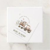 レッドラストファームアニマルズトラクター子供の誕生日 フェイバータグ (インサイチュ)