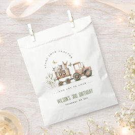 レッドラストファームアニマルズトラクター子供の誕生日 フェイバーバッグ