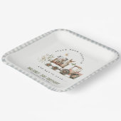 レッドラストファームアニマルズトラクター子供の誕生日 ペーパープレート (傾斜あり)