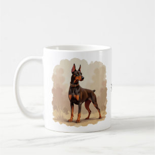 レッドラストブラウン ドーベルマンピンシャー 犬 コーヒーマグカップ