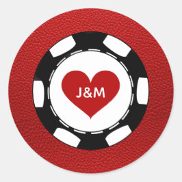 レッドラスベガスパスポートステッカー ラウンドシール