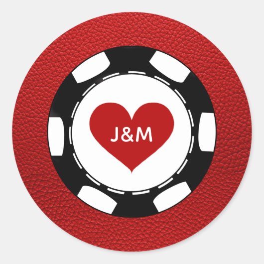 レッドラスベガスパスポートステッカー ラウンドシール (正面)