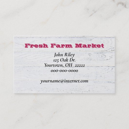 レッドラズベリーの名刺 名刺 (裏面)