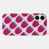 レッドラズベリーパターンiPhoneケース Case-Mate iPhoneケース (裏面 (横))