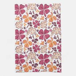 レッドラッキーシャムロッククローバーセントパトリックの日キッチェ キッチンタオル