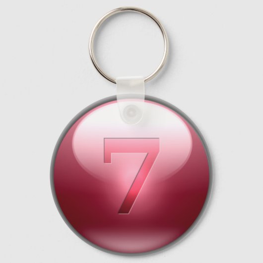 レッドラッキー7 キーホルダー (正面)
