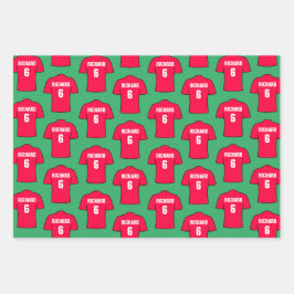 レッドラッピング紙シートのサッカーシャツ ラッピングペーパーシート