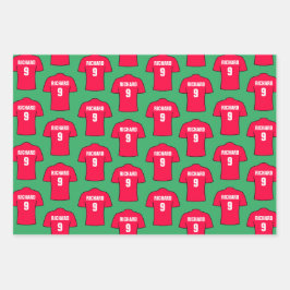 レッドラッピング紙シートのサッカーシャツ ラッピングペーパーシート