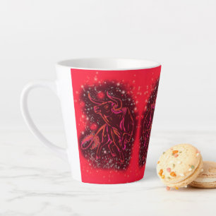 レッドラテマグブルズランニングズアットスターリーナイト カフェラテマグ