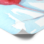 レッドラディッシュガーデンベジタブルウォーターカラーアート ポスター (角)