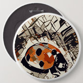 レッドラディバグの様式化スケッチ 缶バッジ (正面&裏面)