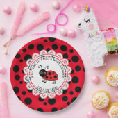 レッドラディバグをテーマにした赤ちゃんシャワー ペーパープレート (パーティー)