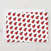 レッドラディバグガールズバースデーパーティー招待状 招待状 (裏面)