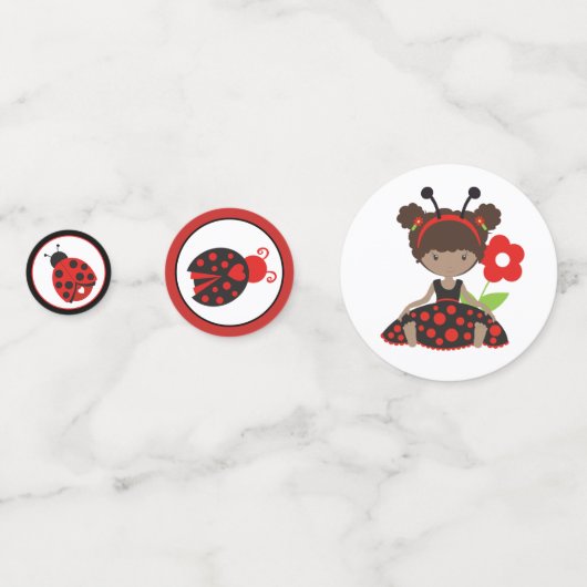 レッドラディバグガール誕生日 コンフェッティ (正面)