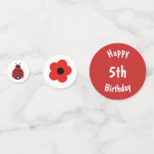 レッドラディバグガール誕生日 コンフェッティ (裏面)