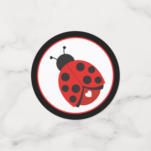 レッドラディバグガール誕生日 コンフェッティ (スモール正面)