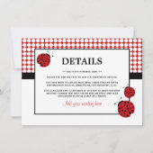 レッドラディバグチャイルドズバースデーパーティー詳細 招待状 (正面)