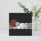 レッドラディバグ女子8thバースデーパーティー 招待状 (スタンド正面)