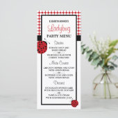 レッドラディバグ子供の誕生日パーティーメニュー メニュー (スタンド正面)