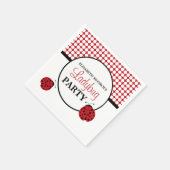 レッドラディバグ子供の誕生日パーティー スタンダードカクテルナプキン (角)