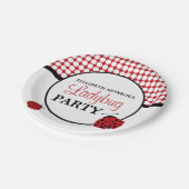 レッドラディバグ子供の誕生日パーティー ペーパープレート (アングル)