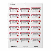 レッドラディバグ子供の誕生日パーティー ラベル (フルシート)