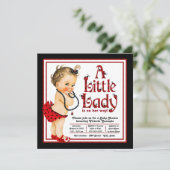 レッドラディバグ赤ちゃんシャワー 招待状 (スタンド正面)