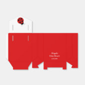 レッドラディバグ赤ちゃんパーソナライズされたシャワー特典ボックス フェイバーボックス (折り畳みなし)