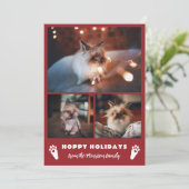 レッドラビットポーズフォトコラージョッピー休日 シーズンカード (スタンド正面)