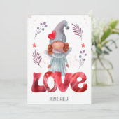 レッドラブアンドウォーターカラーレディ格言バレンタイン シーズンカード (スタンド正面)