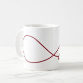 レッドラブインフィニティマグ コーヒーマグカップ (正面左)
