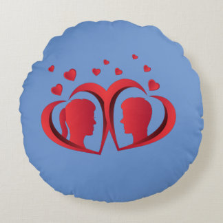 レッドラブカッポウピロー ロマンチックホームデコアクセント ラウンドクッション