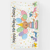 レッドラブドゥードル犬の誕生日パーティー 横断幕 (縦)