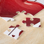 レッドラブハートカスタム写真パーソナライズされた ジグソーパズル (側面)