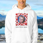 レッドラブハートカスタム文字パーソナライズされた パーカ