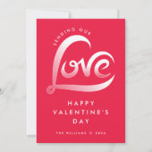 レッドラブハートバレンティーンズデイカード シーズンカード (正面)