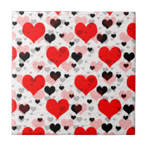 レッドラブハート抽象芸術図形