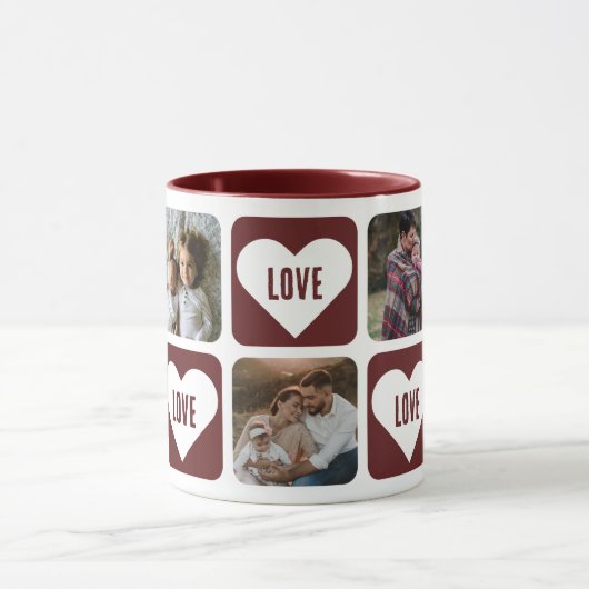 レッドラブハート最高のフォトナナエバーマグ マグカップ (中央)