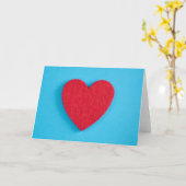 レッドラブハート カード (黄色い花)