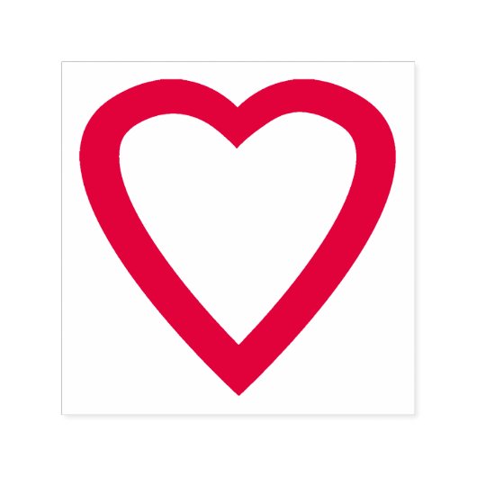 レッドラブハート セルフインキングスタンプ (デザイン)