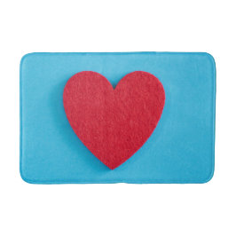 レッドラブハート バスマット