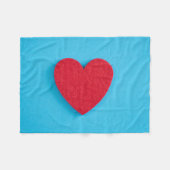 レッドラブハート フリースブランケット (正面(横))