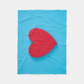レッドラブハート フリースブランケット (正面)