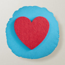 レッドラブハート ラウンドクッション