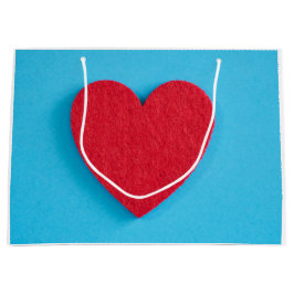 レッドラブハート ラージペーパーバッグ