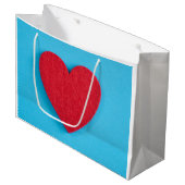 レッドラブハート ラージペーパーバッグ (正面アングル)
