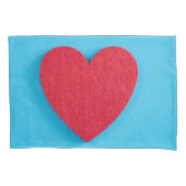 レッドラブハート 枕カバー (正面)