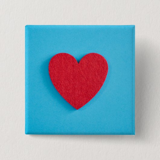 レッドラブハート 缶バッジ (正面)