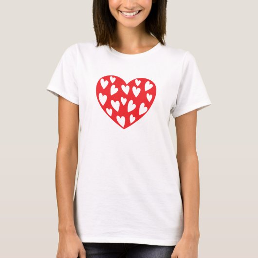 レッドラブハート Tシャツ (正面)